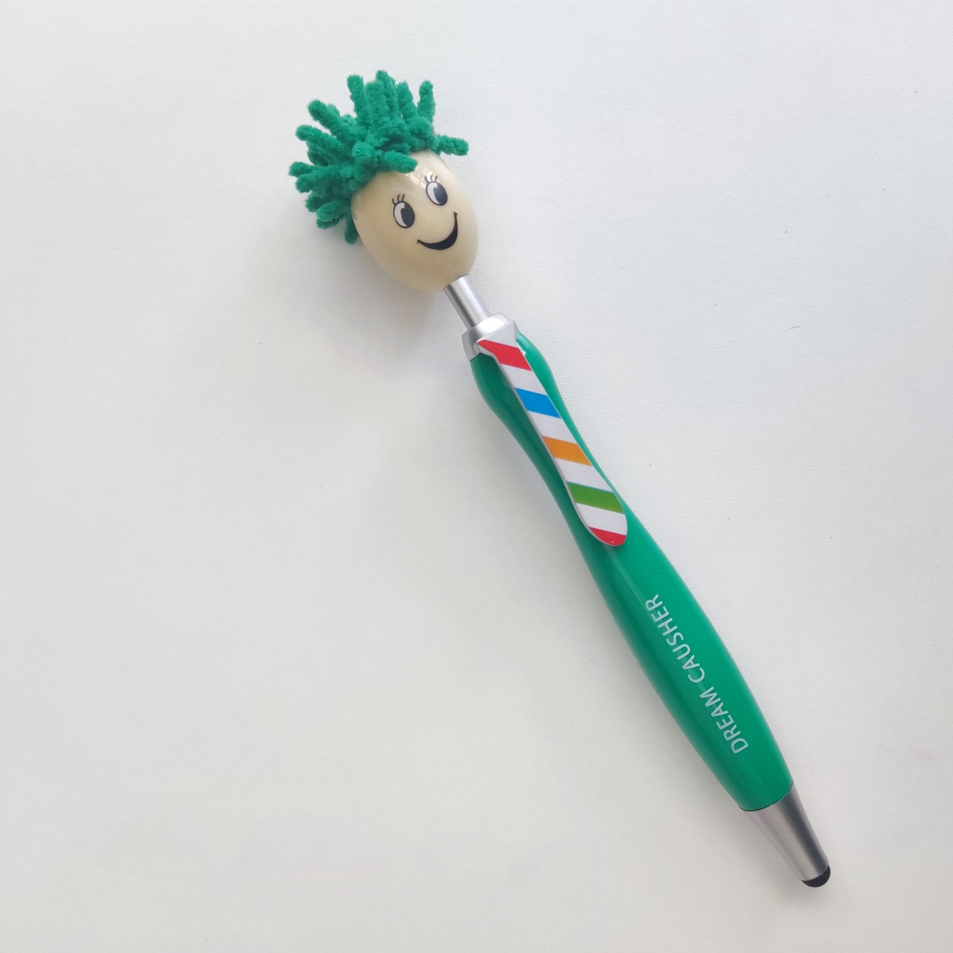 Wholesale Cartoon Plush Doll Mops, Smiling Face, Three in One Touch Ballpoint Pen